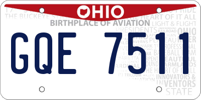 OH license plate GQE7511