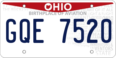 OH license plate GQE7520