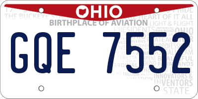 OH license plate GQE7552
