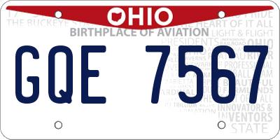 OH license plate GQE7567