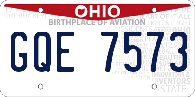 OH license plate GQE7573