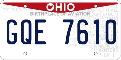 OH license plate GQE7610