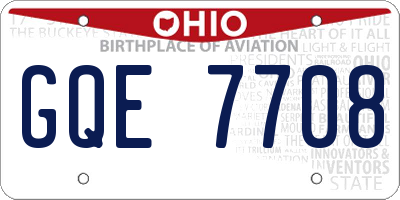 OH license plate GQE7708
