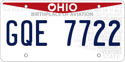 OH license plate GQE7722
