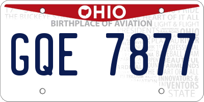 OH license plate GQE7877