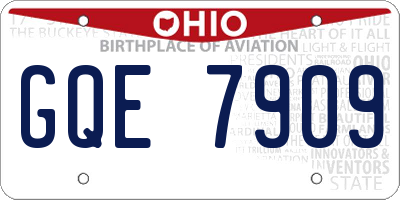 OH license plate GQE7909