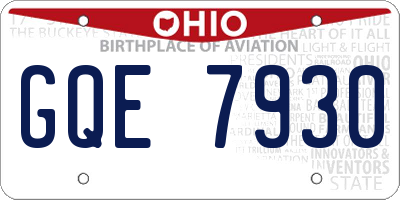 OH license plate GQE7930