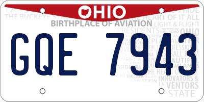 OH license plate GQE7943