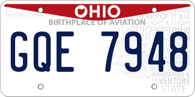 OH license plate GQE7948