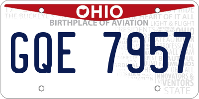 OH license plate GQE7957