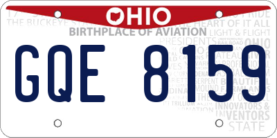 OH license plate GQE8159