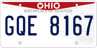 OH license plate GQE8167