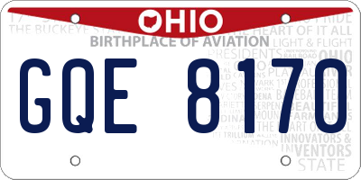 OH license plate GQE8170