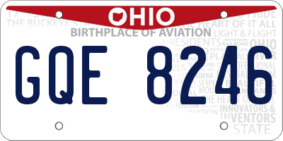 OH license plate GQE8246