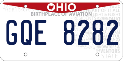 OH license plate GQE8282