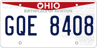 OH license plate GQE8408