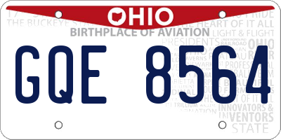 OH license plate GQE8564