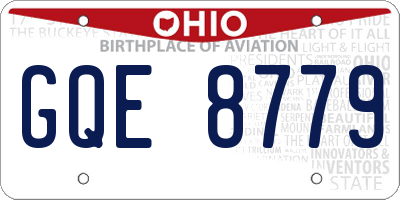 OH license plate GQE8779