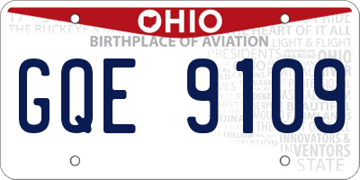 OH license plate GQE9109