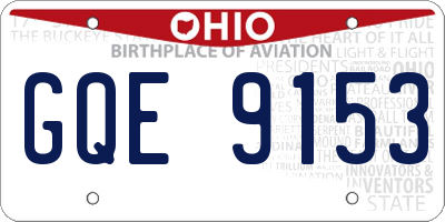 OH license plate GQE9153