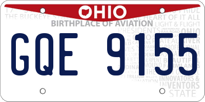 OH license plate GQE9155