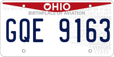 OH license plate GQE9163