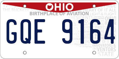 OH license plate GQE9164