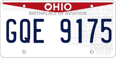 OH license plate GQE9175