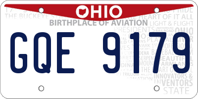 OH license plate GQE9179