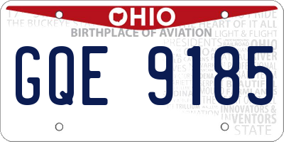 OH license plate GQE9185