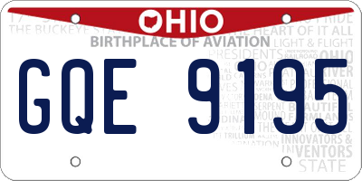 OH license plate GQE9195