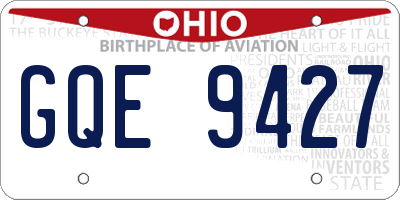 OH license plate GQE9427