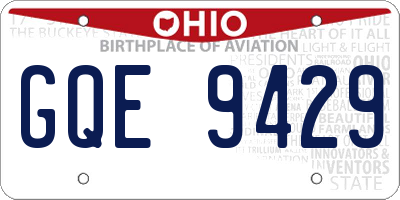 OH license plate GQE9429