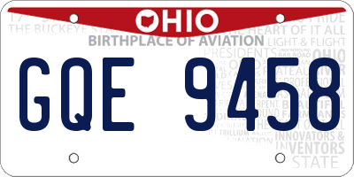 OH license plate GQE9458