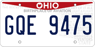 OH license plate GQE9475
