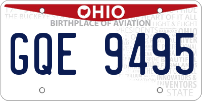 OH license plate GQE9495