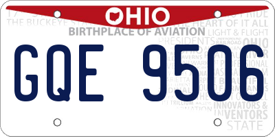 OH license plate GQE9506