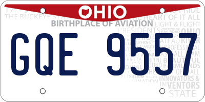 OH license plate GQE9557