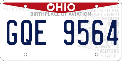 OH license plate GQE9564