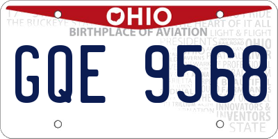 OH license plate GQE9568