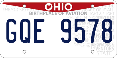 OH license plate GQE9578