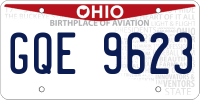 OH license plate GQE9623