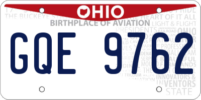 OH license plate GQE9762