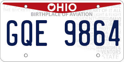 OH license plate GQE9864