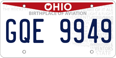OH license plate GQE9949