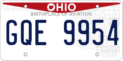 OH license plate GQE9954