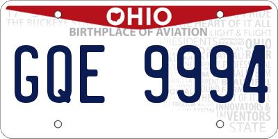 OH license plate GQE9994