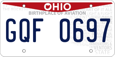 OH license plate GQF0697