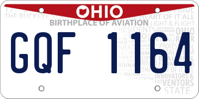 OH license plate GQF1164