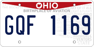 OH license plate GQF1169